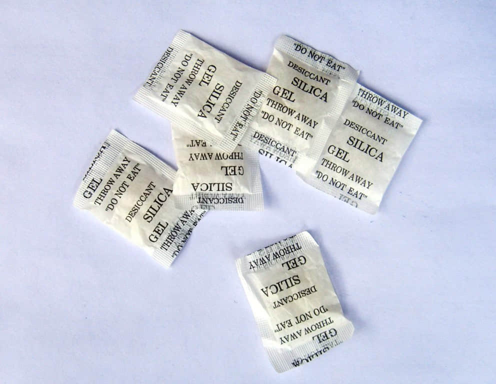 Linked Silica Gel Packet Strips